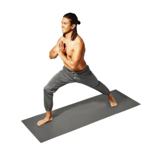 PVC Yoga Mat, 3mm, Dark Gray, 68inx24in, Nonslip